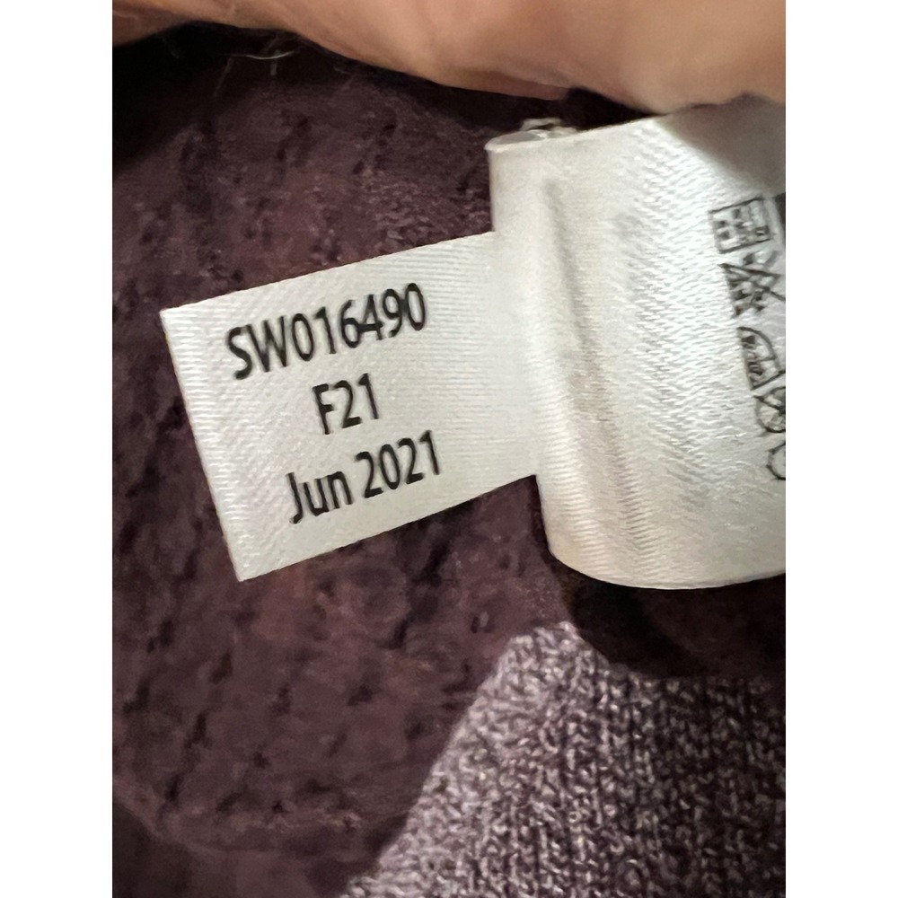 Smartwool Womens XL Wool Blend Knit Hoodie Sweater Plum Mauve SW016490 - Picture 5 of 6